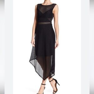 BCBGMaxAzria Black Leona Asymmetrical Dress